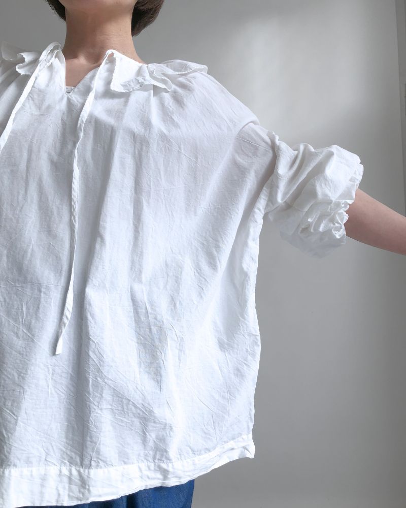 【予約】MS/F G1191 カディコットン アンティークピエロカラーブラウス（6月中旬 - 6月末）