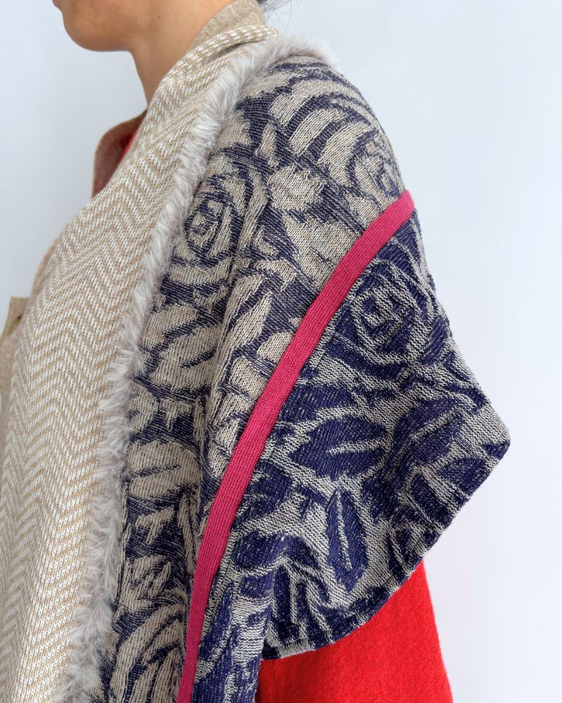 ストールマフラー Oatmeal/Navy