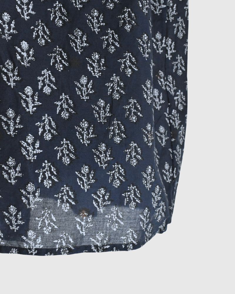 RAJASTAN TUCK GATHERED SKIRT WITH LINING Navy