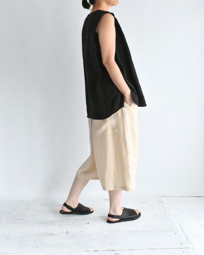 サルエルワイド ショートレングスパンツ Ivory