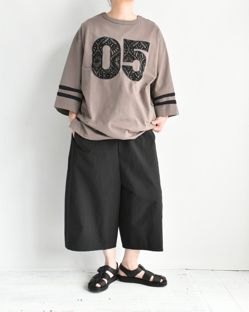 ヴィンテージコットン オーバルパンツ Black