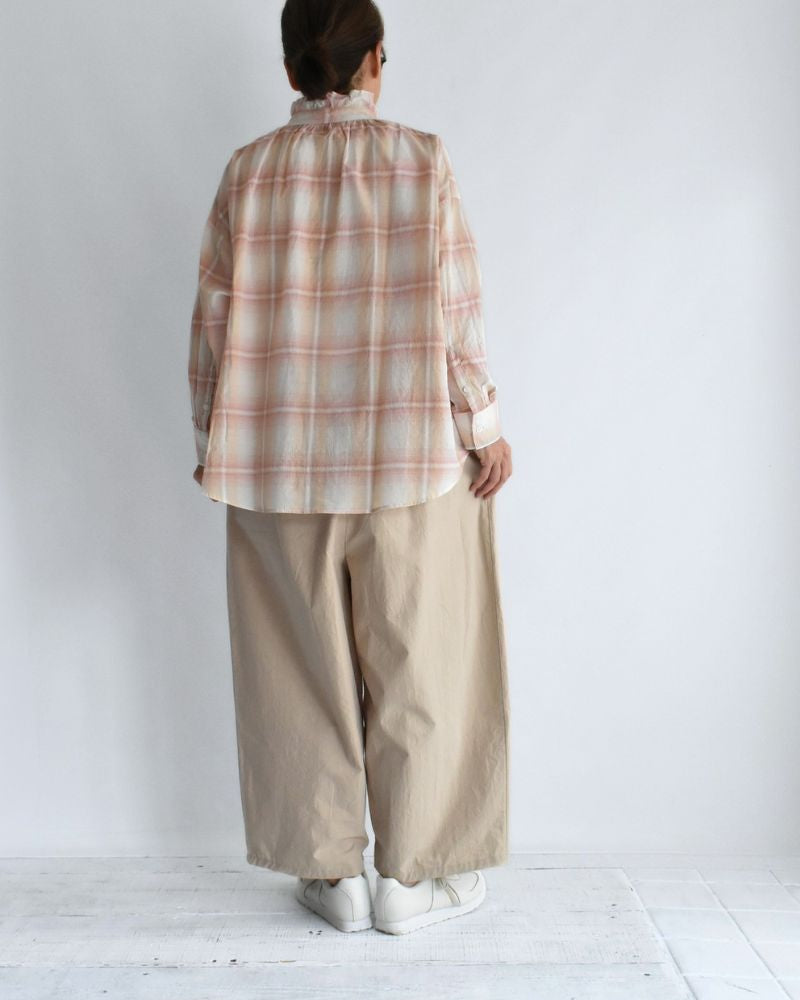 ライトマドラスフリルブラウス LightPink
