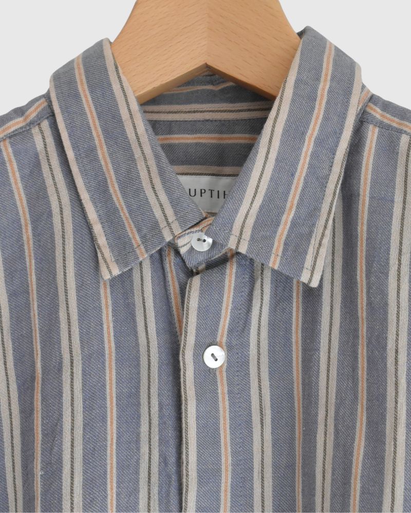 ベンガルストライプシャツ GrayBlue
