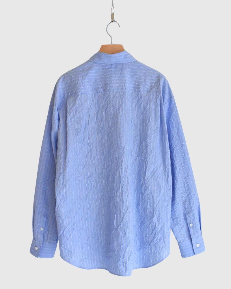 CLEA-CC 2WAYレギュラーカラーシャツ SaxStripe