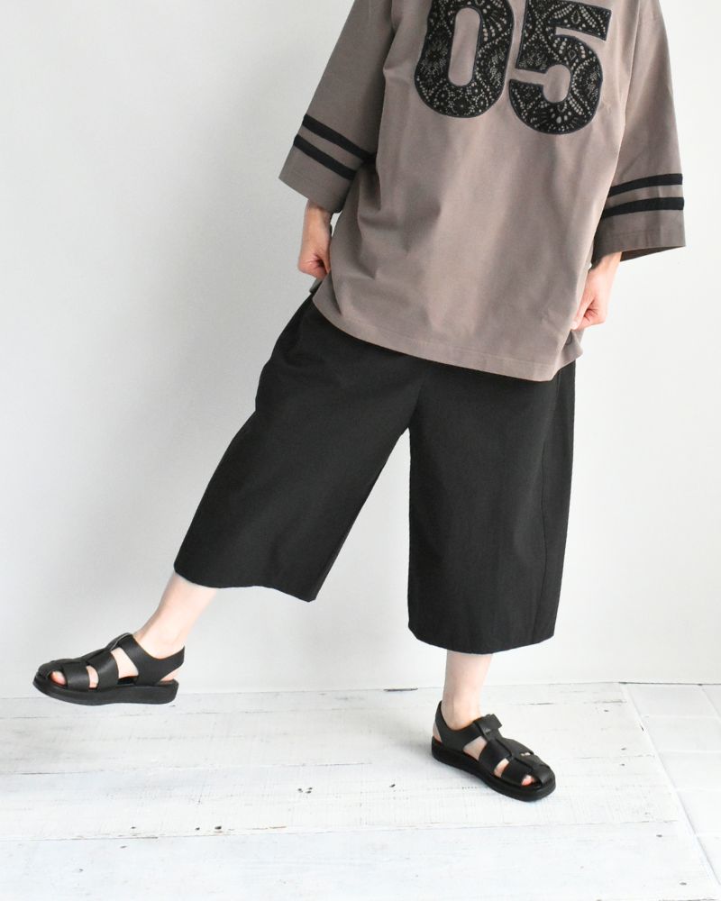 ヴィンテージコットン オーバルパンツ Black