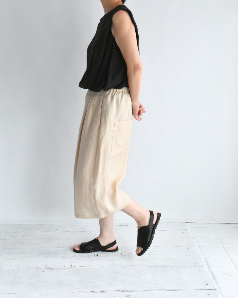 サルエルワイド ショートレングスパンツ Ivory