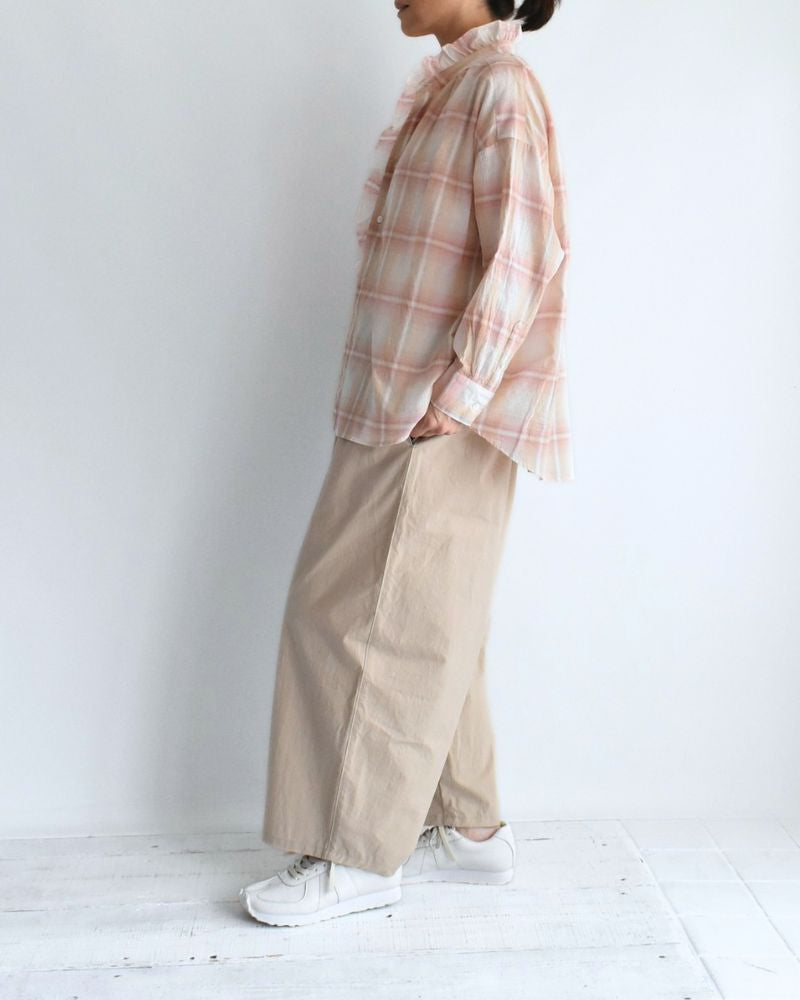 ライトマドラスフリルブラウス LightPink