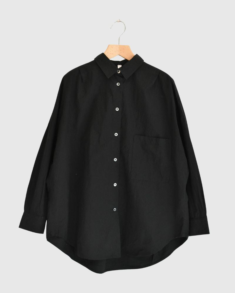タックコクーンシャツ Black