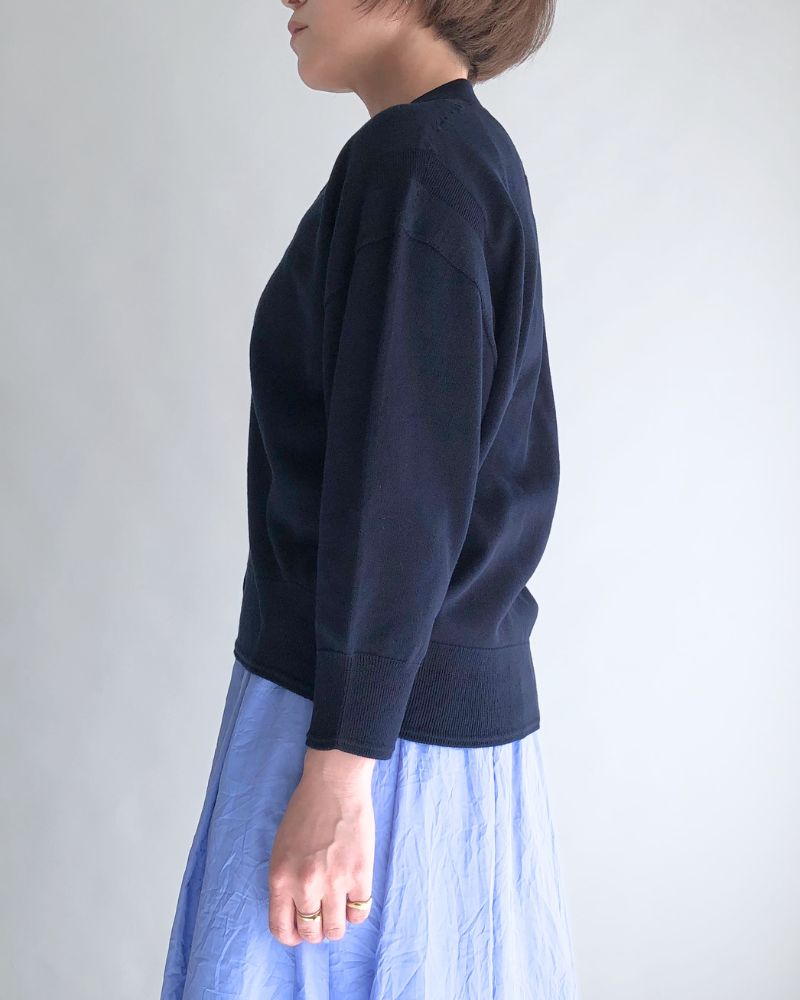 COVE Vネックショートカーディガン Navy