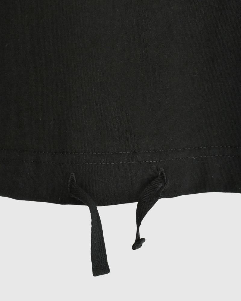 ハーフスリーブ ドロストTシャツ Black