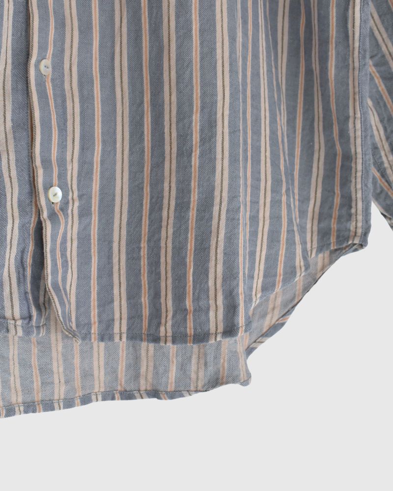 ベンガルストライプシャツ GrayBlue