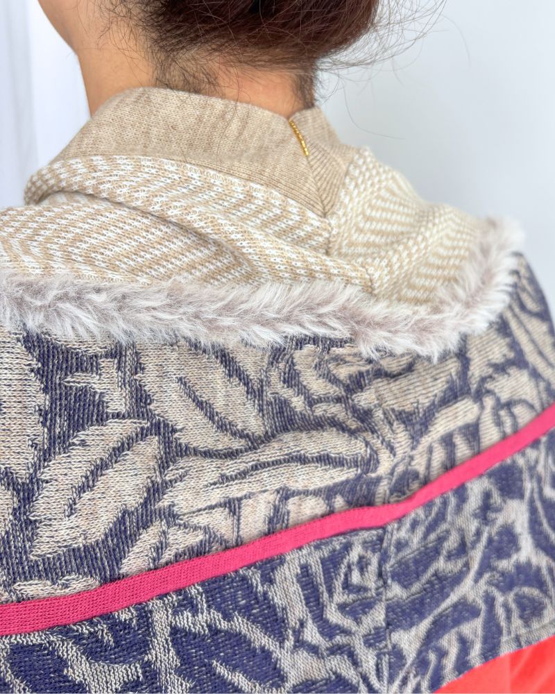 ストールマフラー Oatmeal/Navy