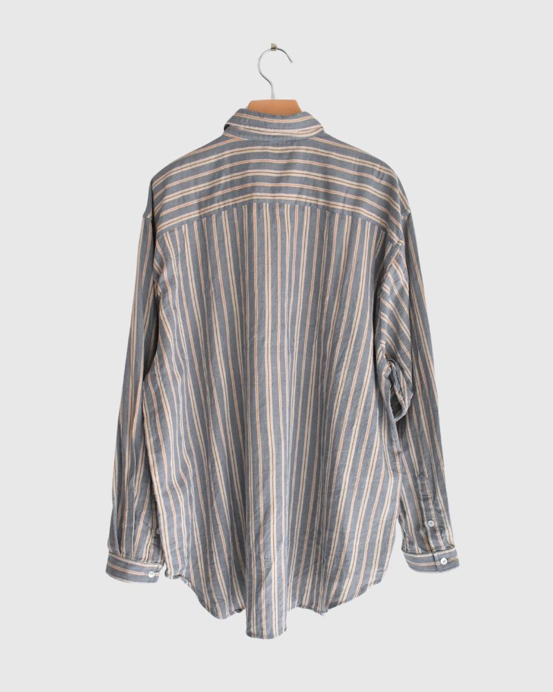 ベンガルストライプシャツ GrayBlue