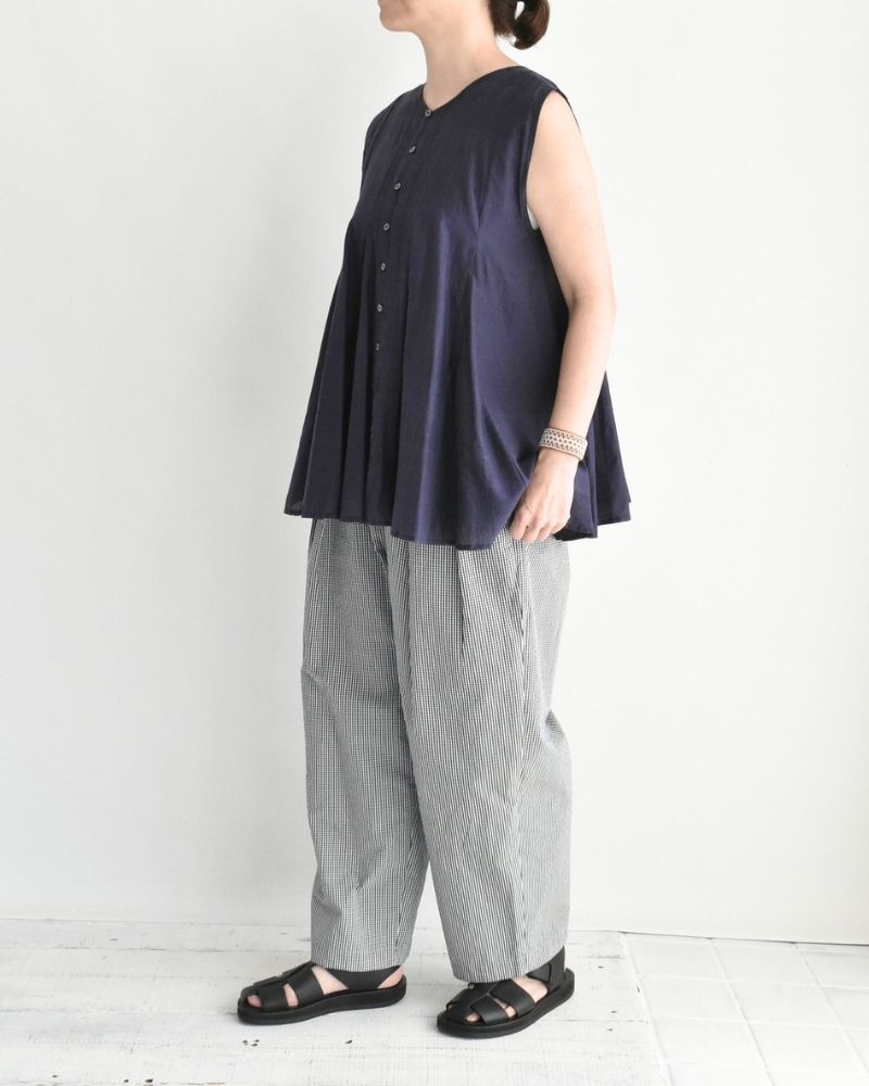 シルクコットン マチマチ2WAYタンクトップ Navy
