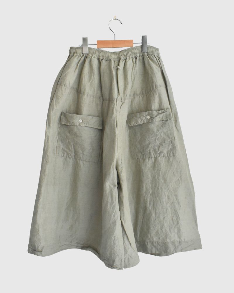 手織りセルビッチ コットンリネンパンツ LightKhaki