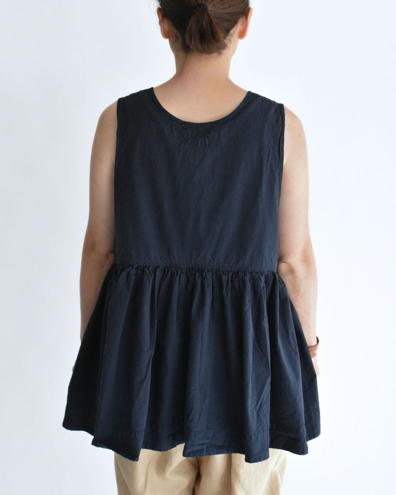 ノースリーブギャザートップス DarkNavy