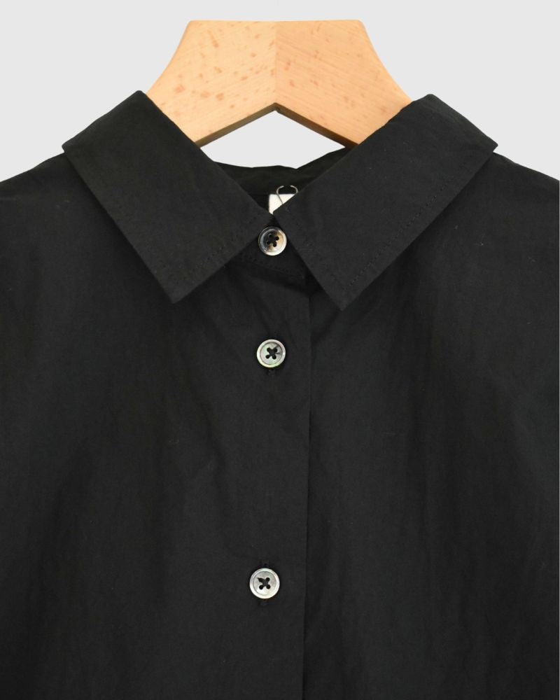 タックコクーンシャツ Black