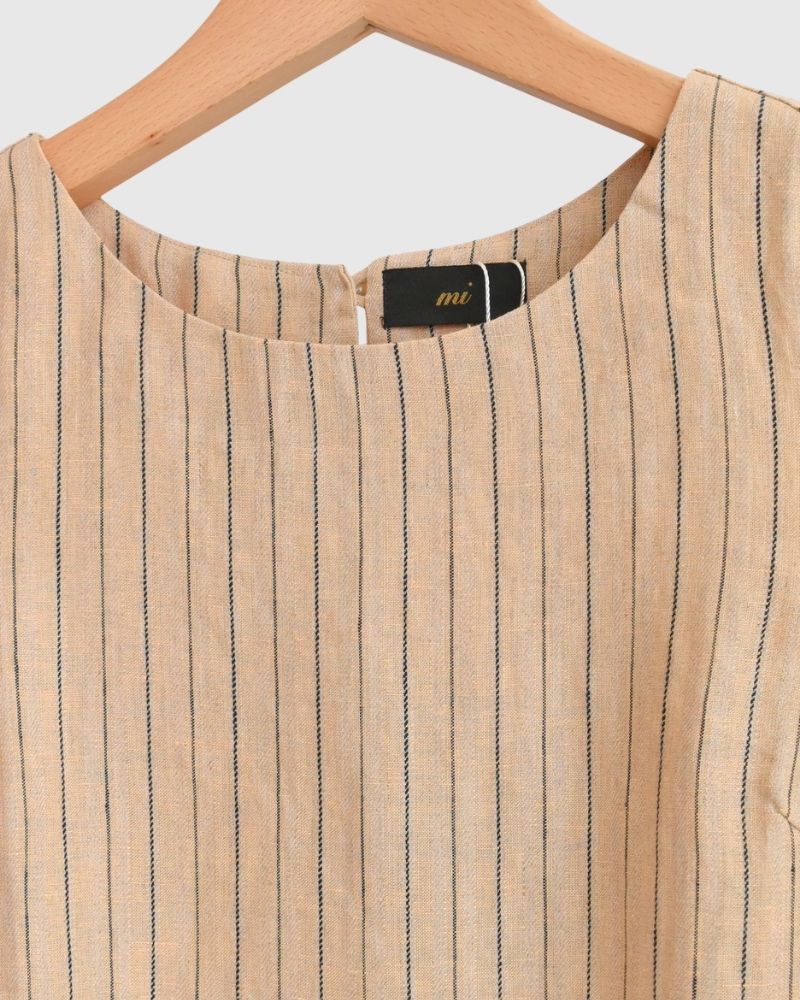 ノースリーブブラウス PencilStripe