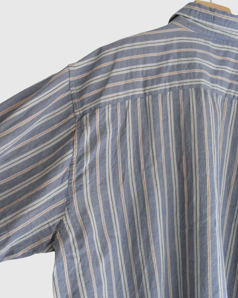 ベンガルストライプシャツ GrayBlue