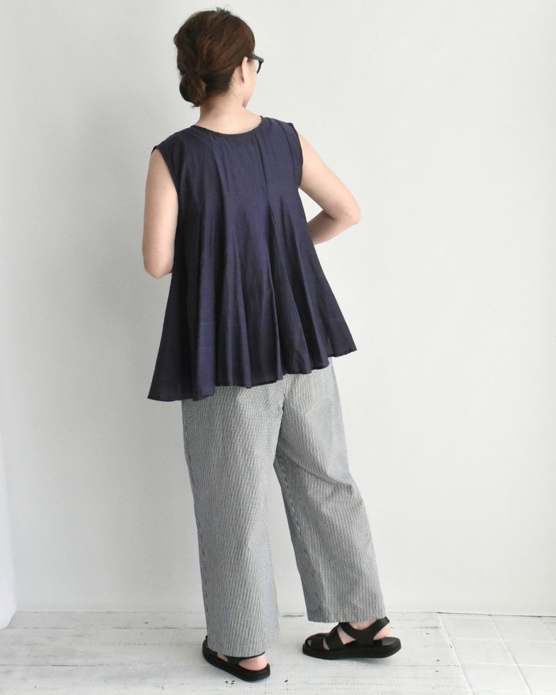 シルクコットン マチマチ2WAYタンクトップ Navy