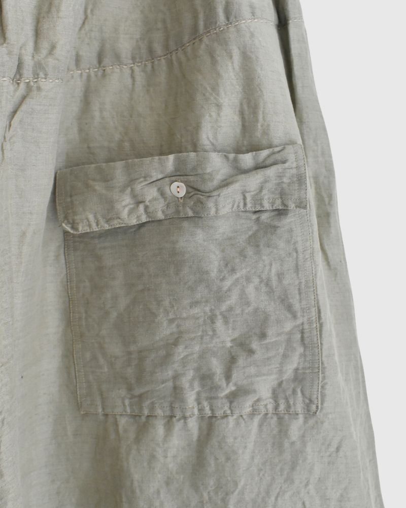 手織りセルビッチ コットンリネンパンツ LightKhaki