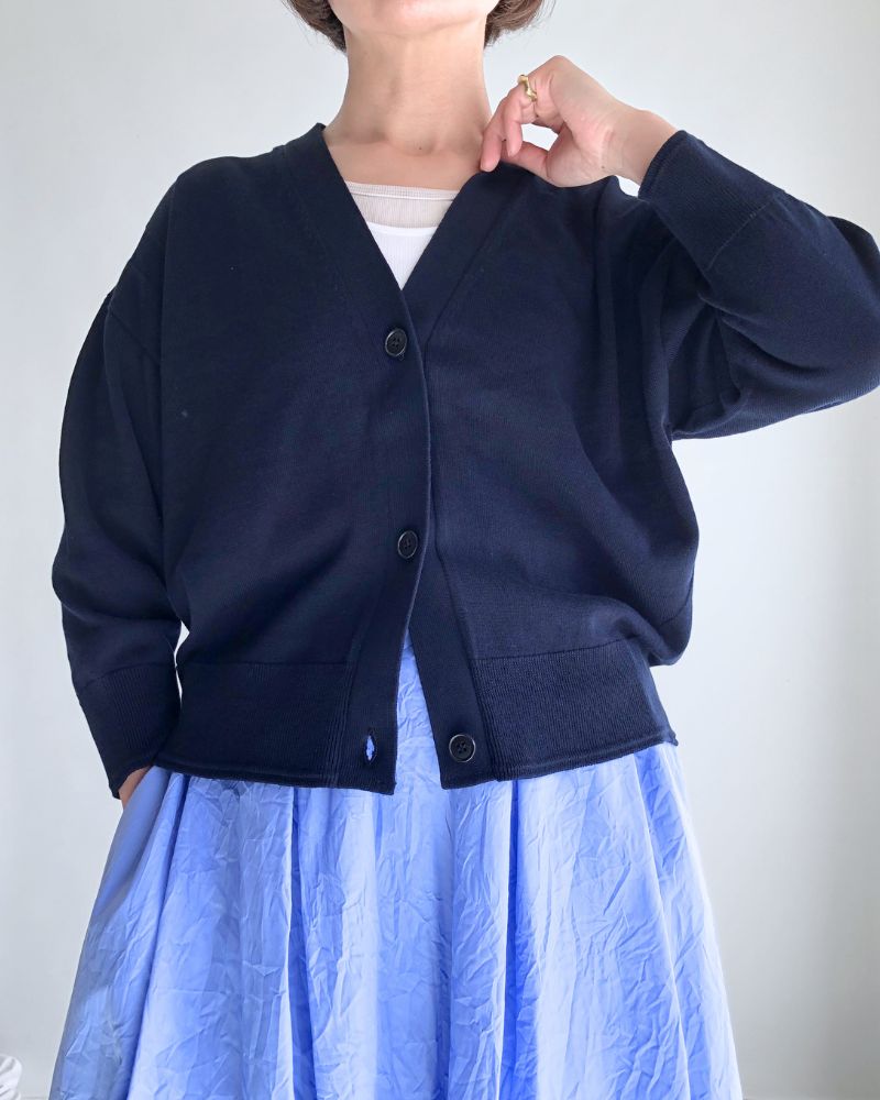 COVE Vネックショートカーディガン Navy