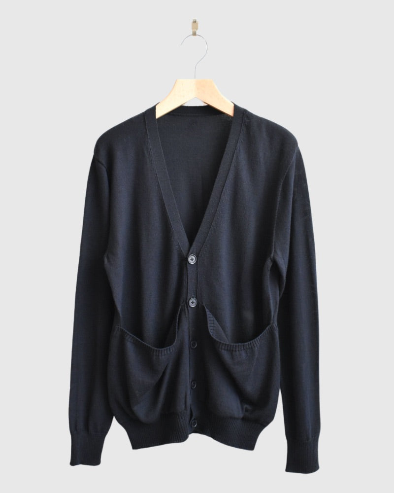 【sale】WHOLEGARMENT WASHABLE KNIT CARDIGAN Navy