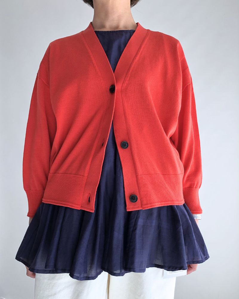 COVE Vネックショートカーディガン Orange