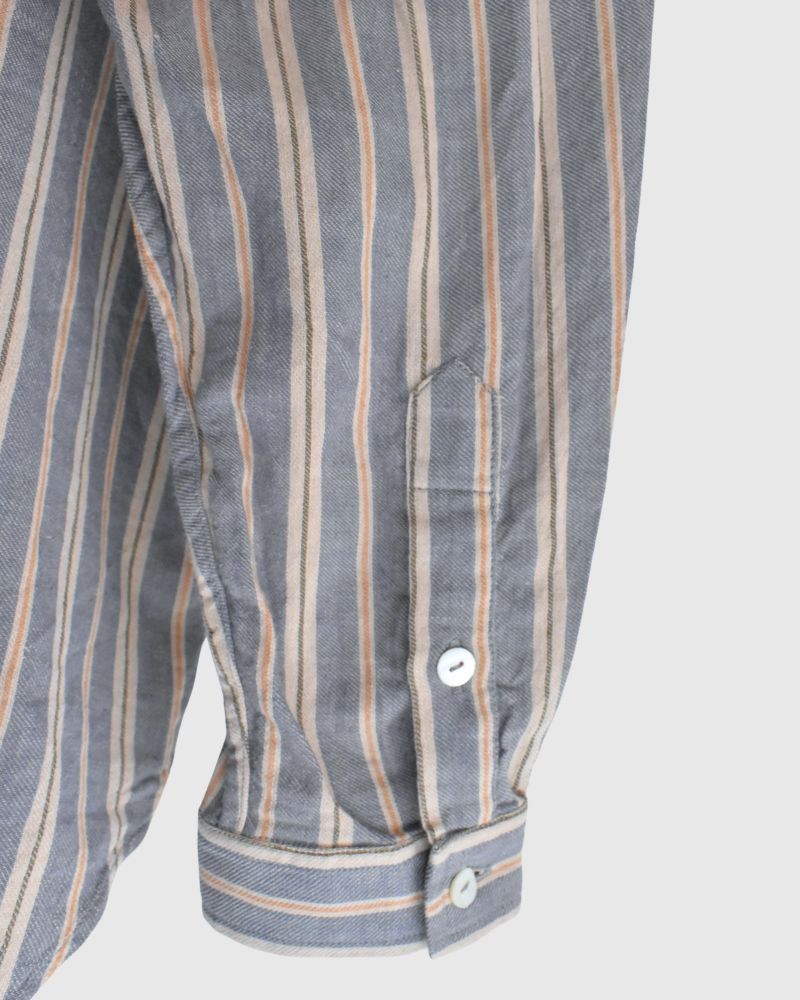 ベンガルストライプシャツ GrayBlue