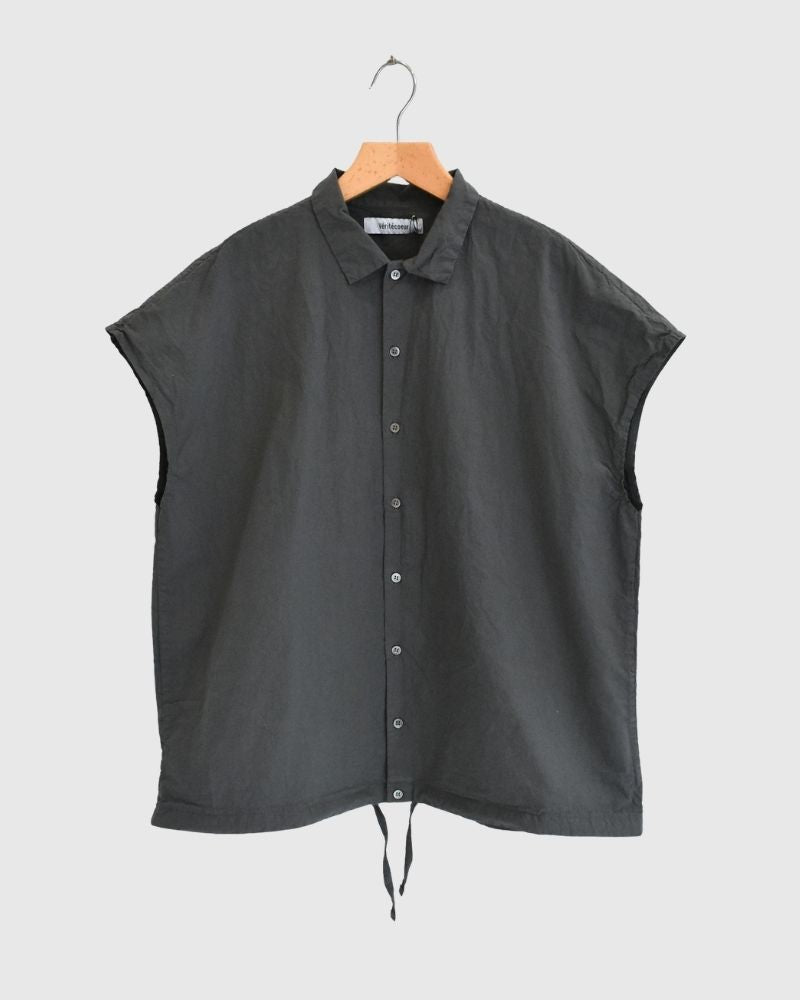 シュリンクフレンチスリーブシャツ Gray