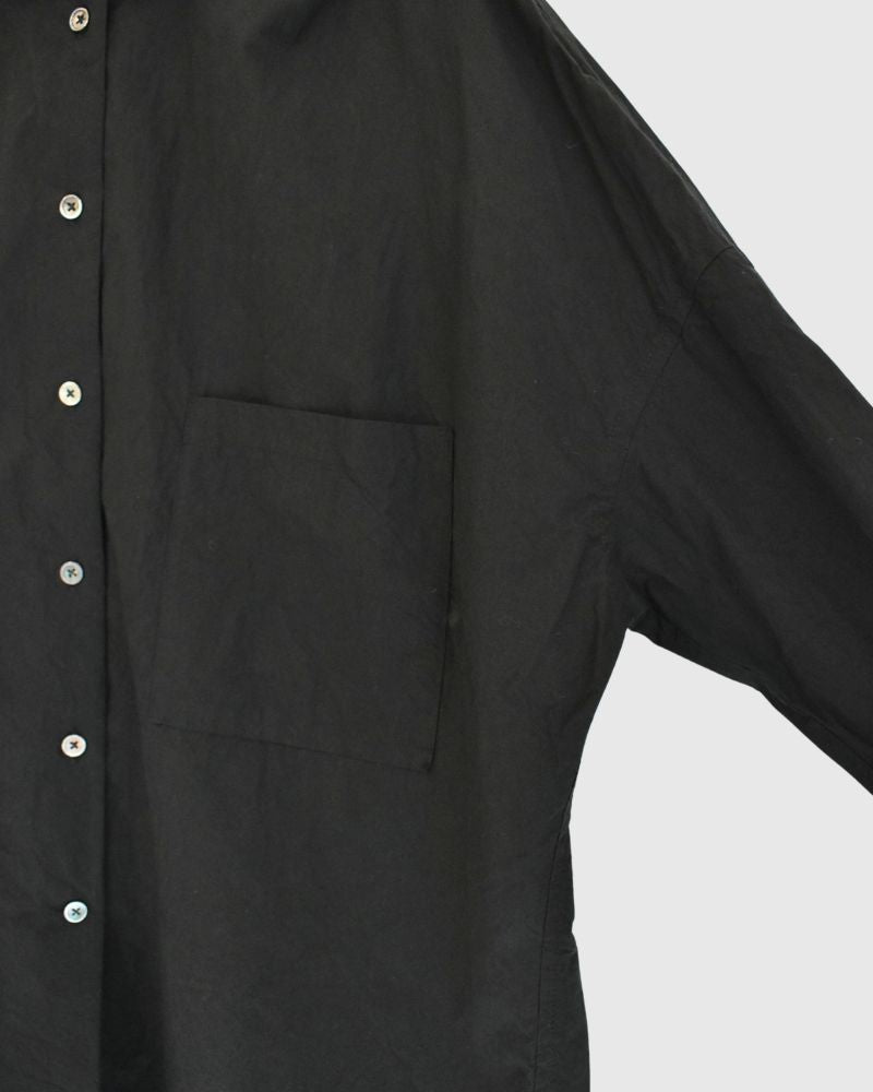 タックコクーンシャツ Black