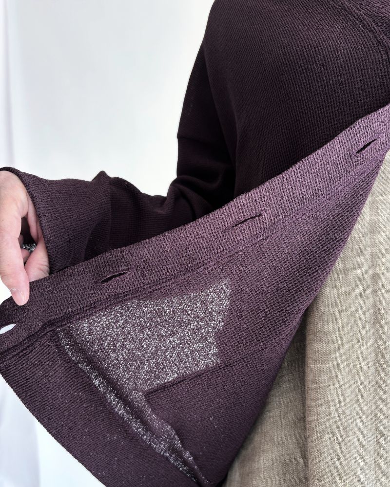 RANDOM WAFFLE カーディガン Burgundy