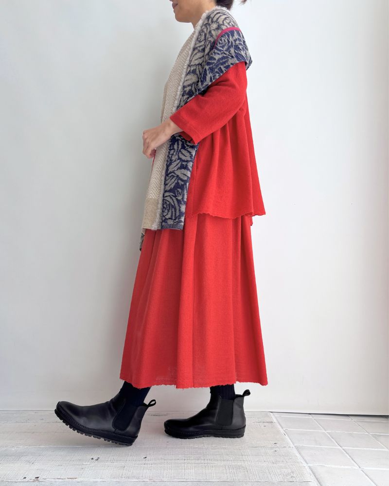 ストールマフラー Oatmeal/Navy