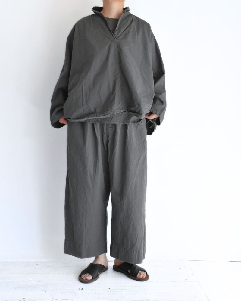 シュリンクプルオーバーシャツ Gray