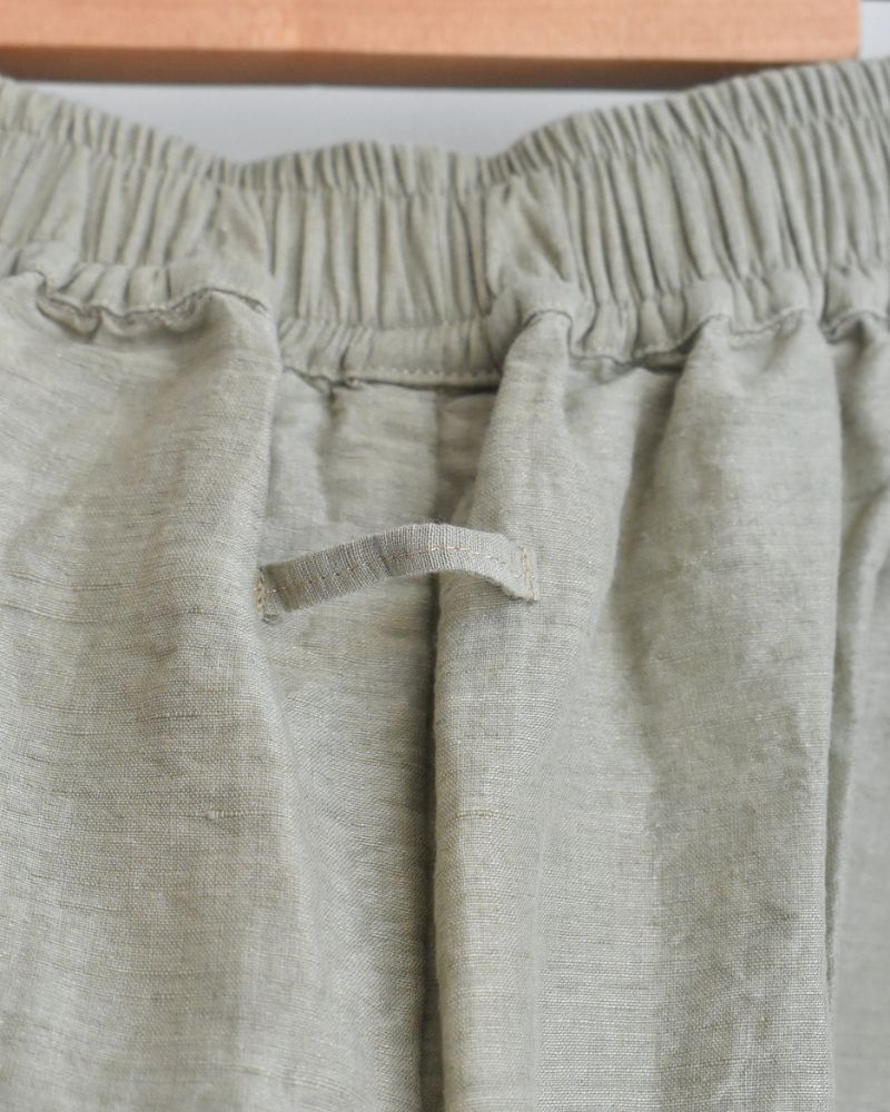 手織りセルビッチ コットンリネンパンツ LightKhaki