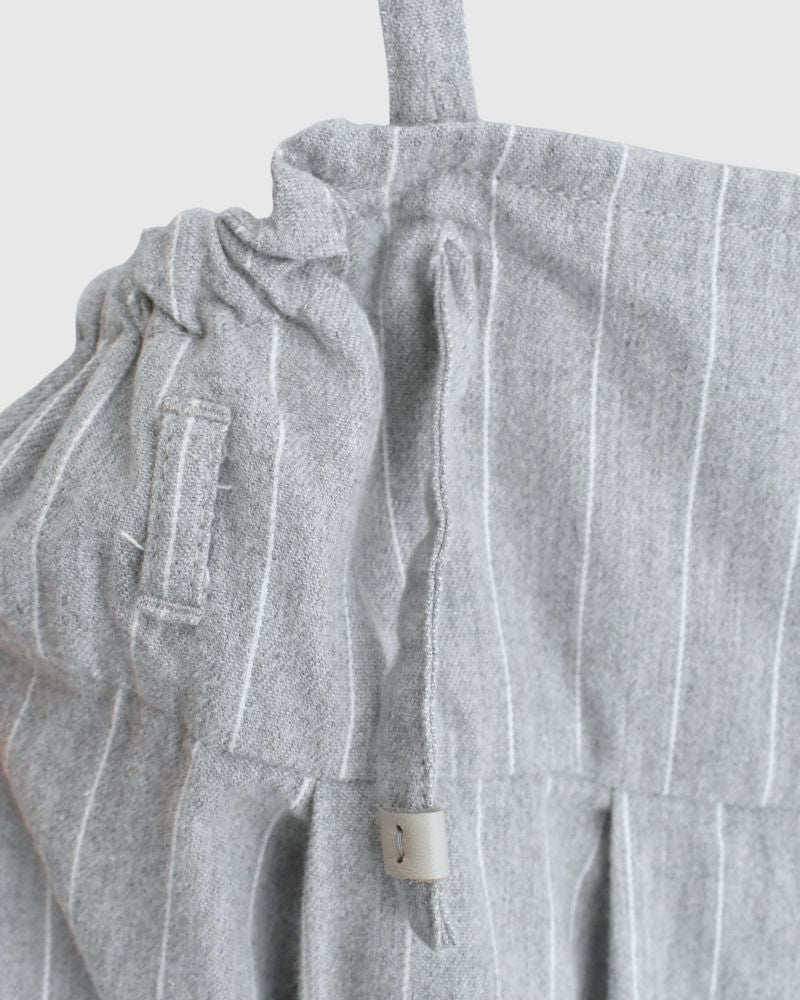【sale】サロペットにもなるストライプスカート Gray
