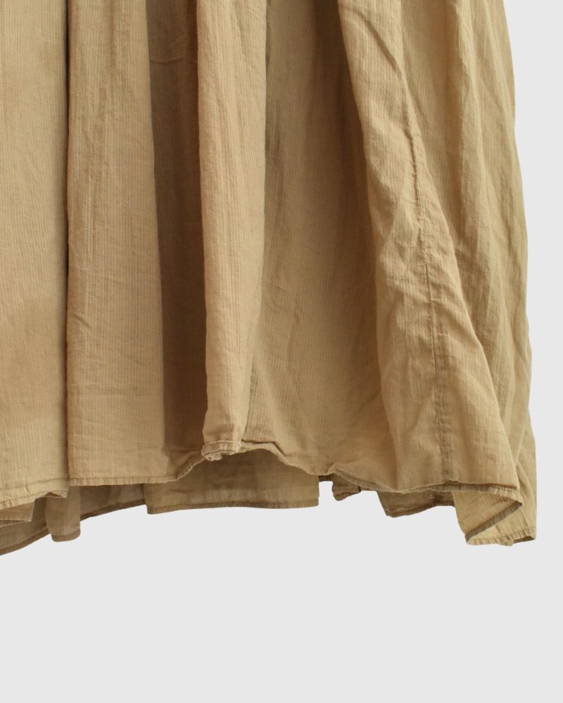 CREW-NECK F/SL DRESS WITH PINTUCK GreyKhaki