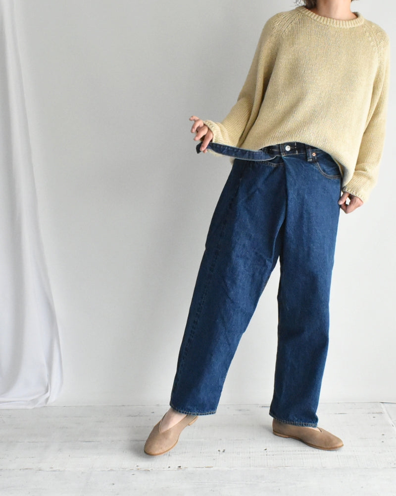 セルビッチデニムアシタックパンツ Blue