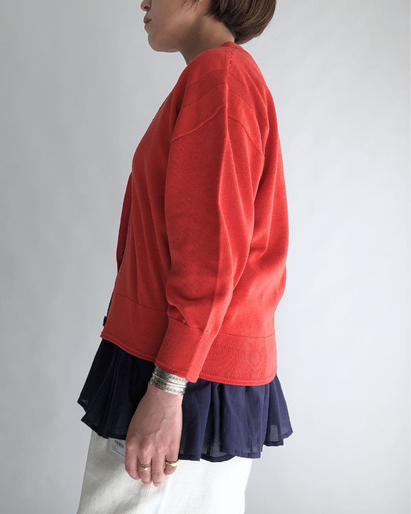 COVE Vネックショートカーディガン Orange