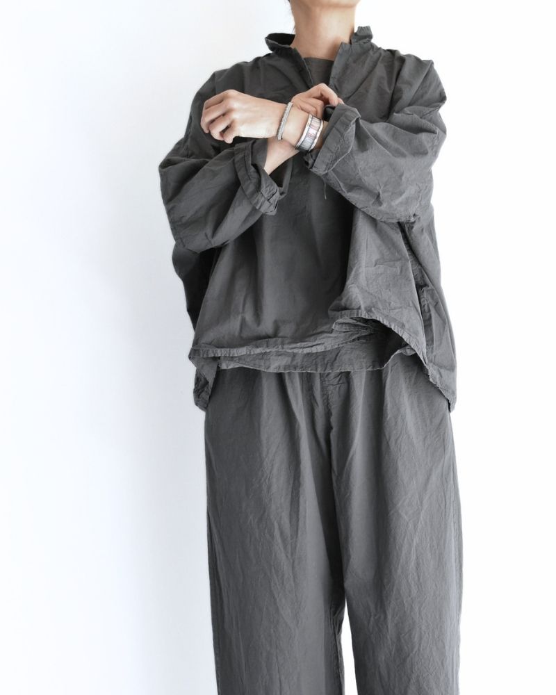シュリンクプルオーバーシャツ Gray