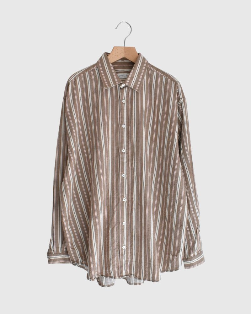 ベンガルストライプシャツ Brown