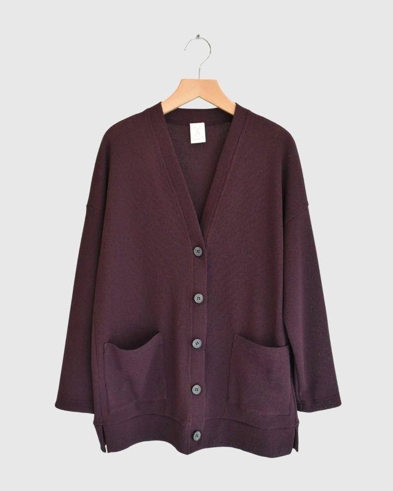 RANDOM WAFFLE カーディガン Burgundy