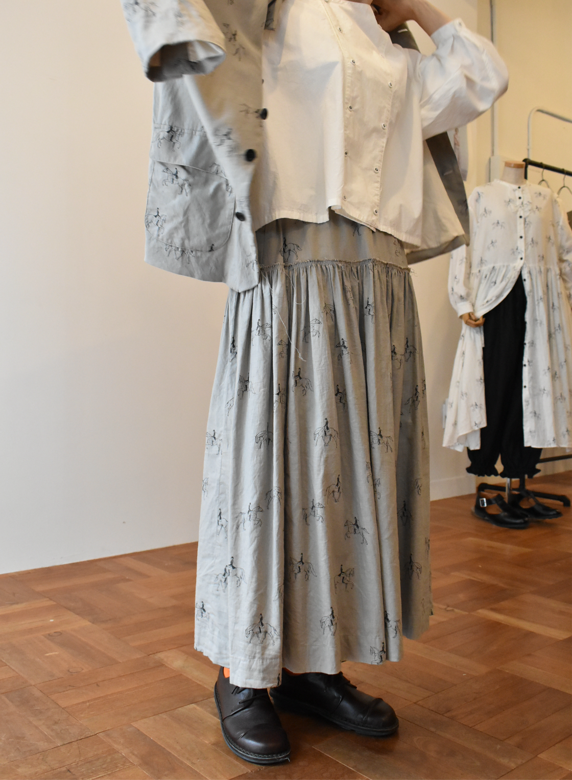 【予約】S/S R273 “Wind in her hair” GATHERED SKIRT（1月初旬 ～ 1月中旬）