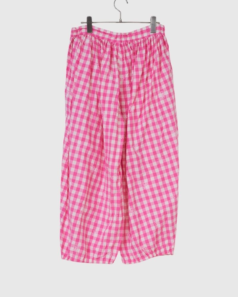 【予約】S/S G1148 ORIGINAL EMBROIDERY LACE GINGHAM ameri PANTS（1月末 – 2月初旬）