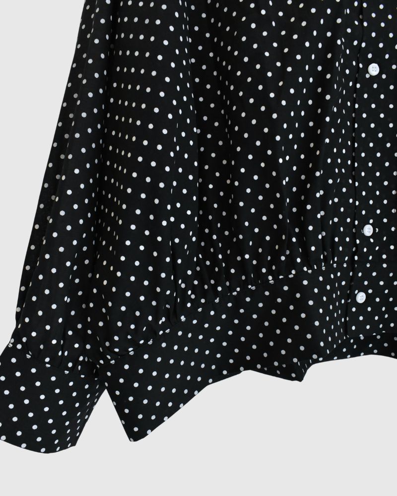 ドットギャザーブラウス SumikuroDot