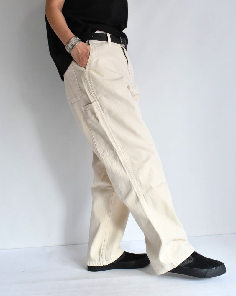 【sale】HERRINGBONE GARMENT DYE PT Ivory