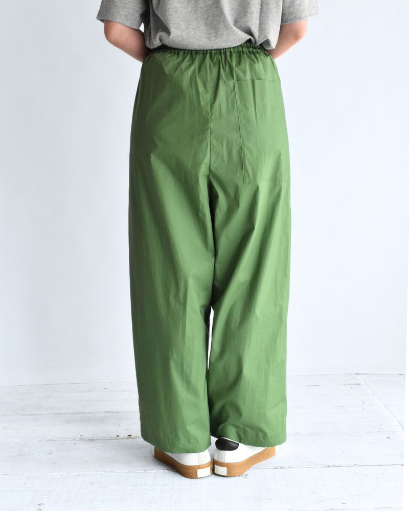 HAKAMA-POPLIN タックイージーパンツ Green