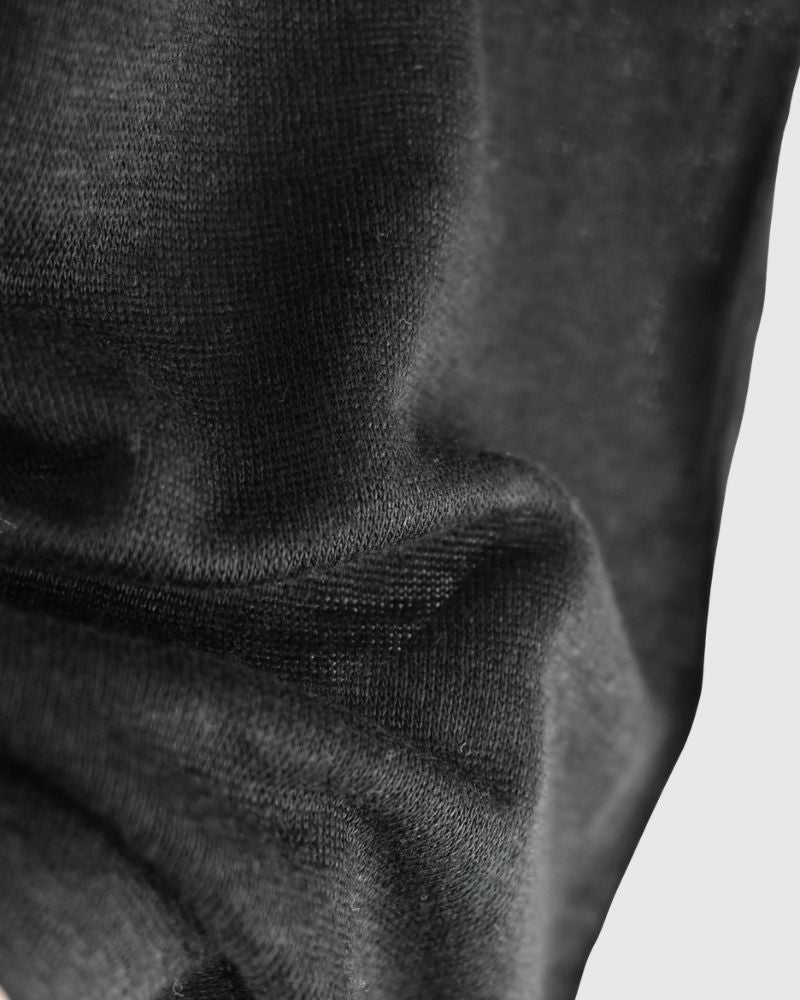 リネン2Wayヘンリープルオーバー Black
