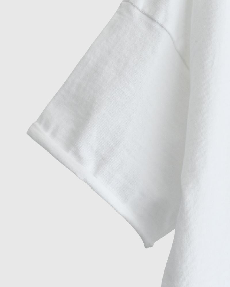 ハーフスリーブ ドロストTシャツ White