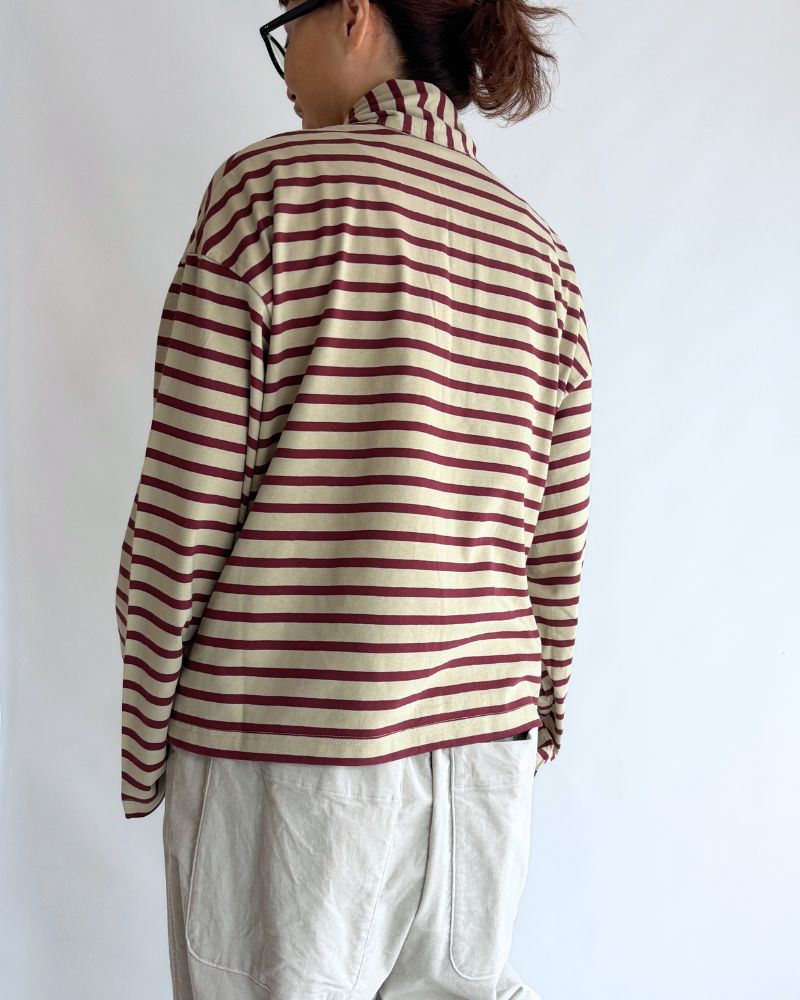 taco cotton ボーダータイ Beige/Bordeaux